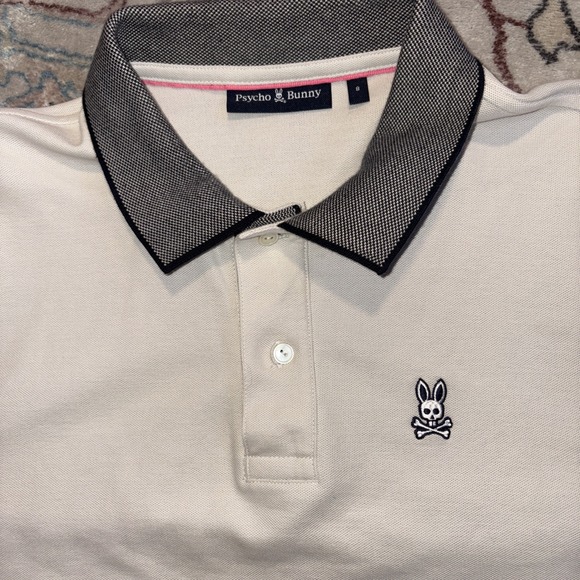 Psycho Bunny Mens Jonas Pique Short Sleeve Polo Shirt Large Pima Cotton - Picture 3 of 3